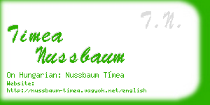 timea nussbaum business card